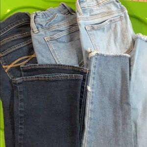 3 pairs of girls jeans size 12